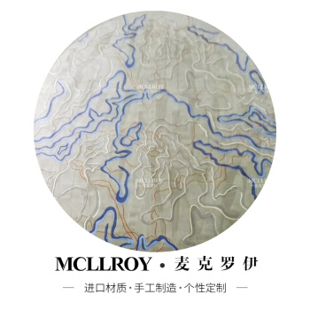 マイクローイ新中国式水墨グラッド寝室部屋毛布入力羊毛カマムZ 094-5 2000 MM径